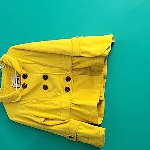 Bright Yellow Double-Breasted Jacket